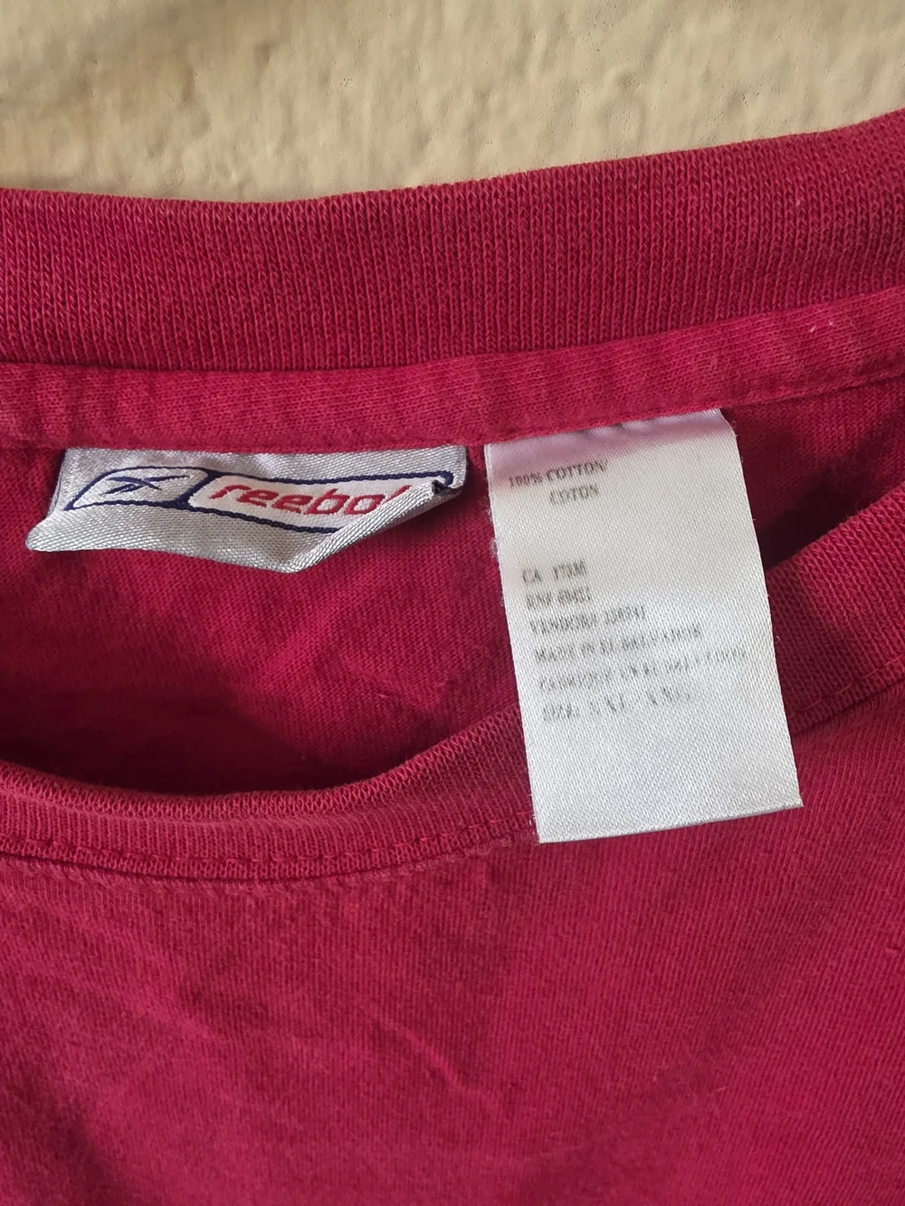 Reebok Men's Red Short Sleeve Logo Tee